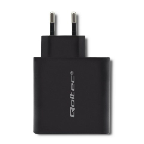 Qoltec 51716 Ładowarka sieciowa | 63W | 5-20V | 1.5-3A | USB typ C PD | USB QC 3.0 | Czarna Qoltec 51716 Ładowarka sieciowa | 63W | 5-20V | 1.5-3A | USB typ C PD | USB QC 3.0 | Czarna