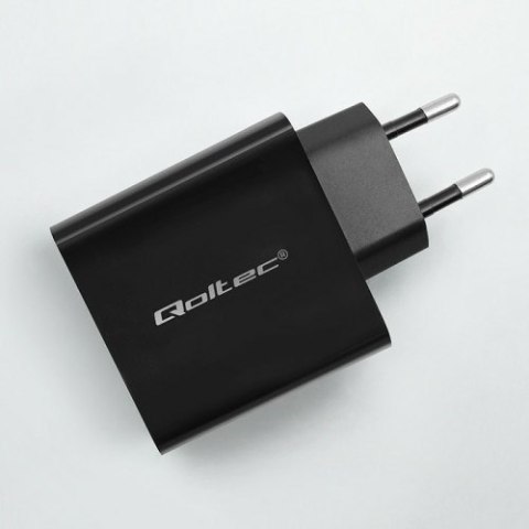Qoltec 52378 ładowarka do urządzeń przenośnych Laptop, Przenośna konsola do gier, Power bank, Smartfon, Smartwatch, Tablet Czarn Qoltec 52378 ładowarka do urządzeń przenośnych Laptop, Przenośna konsola do gier, Power bank, Smartfon, Smartwatch, Tablet Czarn