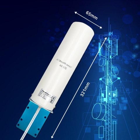 Qoltec 57044 Antena 4G LTE DUAL | 5dBi | dookólna | zewnętrzna