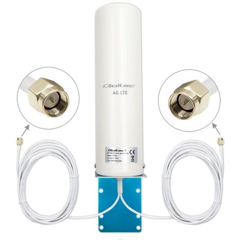 Qoltec 57044 Antena 4G LTE DUAL | 5dBi | dookólna | zewnętrzna