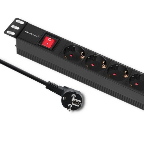 Qoltec Listwa zasilająca PDU do RACK 19'' | 1U | 16A | 6xSCHUKO | 2m Qoltec Listwa zasilająca PDU do RACK 19'' | 1U | 16A | 6xSCHUKO | 2m