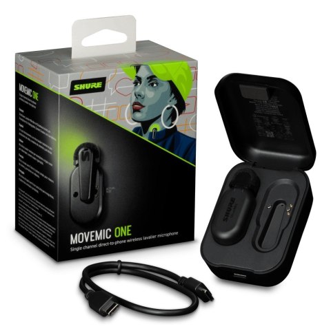 Shure MV-ONE-Z6 - bezprzewodowy mikrofon MoveMic MV-LaV z etui ładującym