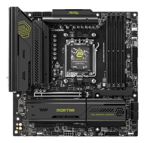 MSI MAG B850M MORTAR WIFI płyta główna AMD B850 Gniazdo AM5 micro ATX MSI MAG B850M MORTAR WIFI płyta główna AMD B850 Gniazdo AM5 micro ATX