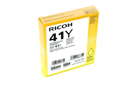 Ricoh 405764 nabój z tuszem 1 szt. Oryginalny Standardowa wydajność Żółty Ricoh 405764 nabój z tuszem 1 szt. Oryginalny Standardowa wydajność Żółty