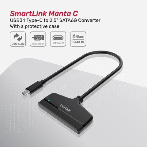 UNITEK Y-1096A stacja dokująca USB Type-C Czarny UNITEK Y-1096A stacja dokująca USB Type-C Czarny
