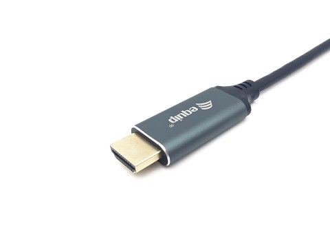 Equip 133416 adapter kablowy 2 m USB Type-C HDMI Typu A (Standard) Szary, Czarny