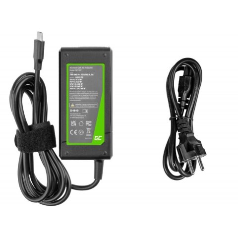 Green Cell Zasilacz Ładowarka USB-C 45W do laptopów, tabletów, telefonów