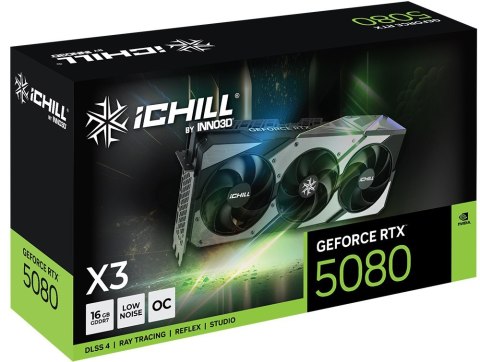 Karta graficzna INNO3D GeForce RTX 5080 ICHILL X3 Karta graficzna INNO3D GeForce RTX 5080 ICHILL X3