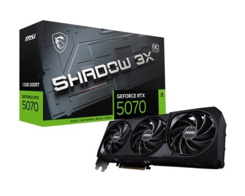 Karta graficzna VGA PCIE16 RTX5070 12GB GDDR7/RTX5070 12G SHADOW 3X OC MSI Karta graficzna VGA PCIE16 RTX5070 12GB GDDR7/RTX5070 12G SHADOW 3X OC MSI