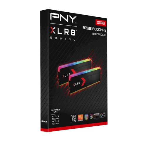 PNY MD32GK2D5600036XRGB moduł pamięci 32 GB 2 x 16 GB DDR5 PNY MD32GK2D5600036XRGB moduł pamięci 32 GB 2 x 16 GB DDR5
