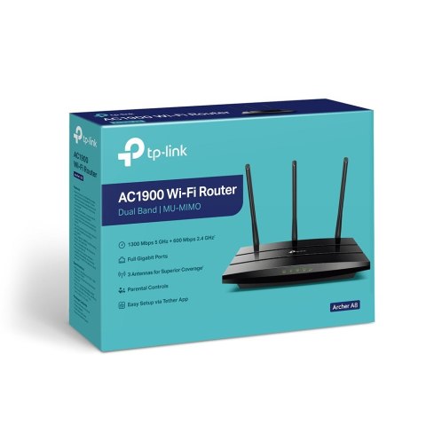 TP-Link Archer A8 router bezprzewodowy Gigabit Ethernet Dual-band (2.4 GHz/5 GHz) Czarny TP-Link Archer A8 router bezprzewodowy Gigabit Ethernet Dual-band (2.4 GHz/5 GHz) Czarny