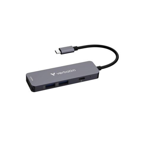 Verbatim 32155 huby i koncentratory USB 3.2 Gen 1 (3.1 Gen 1) Type-C 5000 Mbit/s Szary