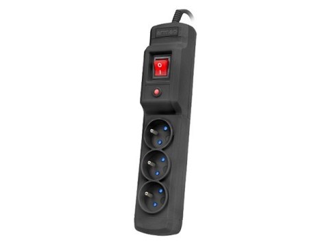 Armac Multi M3 | Listwa zasilająca | przeciwprzepięciowa, 3 gniazda, przewód 5m, czarna Armac Multi M3 | Listwa zasilająca | przeciwprzepięciowa, 3 gniazda, przewód 5m, czarna