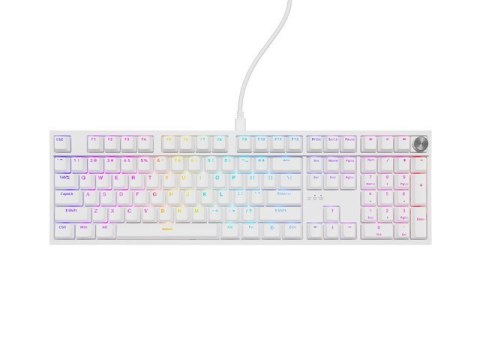 KLAWIATURA DLA GRACZY GENESIS THOR 404 US PODŚWIETLENIE RGB MECHANICZNA BIAŁA OUTEMU PEACH SILENT