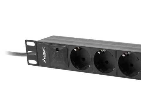 LANBERG LISTWA ZASILAJĄCA RACK 10" (1U, 10A, 3X SHUKO)