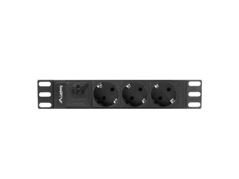 LANBERG LISTWA ZASILAJĄCA RACK 10" (1U, 10A, 3X SHUKO)