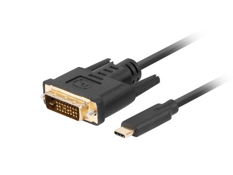 Lanberg CA-CMDV-10CU-0030-BK adapter kablowy 3 m USB Type-C DVI-D Czarny Lanberg CA-CMDV-10CU-0030-BK adapter kablowy 3 m USB Type-C DVI-D Czarny