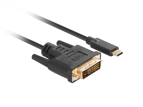 Lanberg CA-CMDV-10CU-0030-BK adapter kablowy 3 m USB Type-C DVI-D Czarny Lanberg CA-CMDV-10CU-0030-BK adapter kablowy 3 m USB Type-C DVI-D Czarny