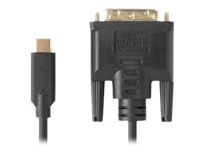 Lanberg CA-CMDV-10CU-0030-BK adapter kablowy 3 m USB Type-C DVI-D Czarny Lanberg CA-CMDV-10CU-0030-BK adapter kablowy 3 m USB Type-C DVI-D Czarny