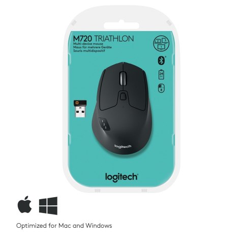 Myszka Logitech M720 Po prawej stronie RF Wireless + Bluetooth Optyczny 1000 DPI