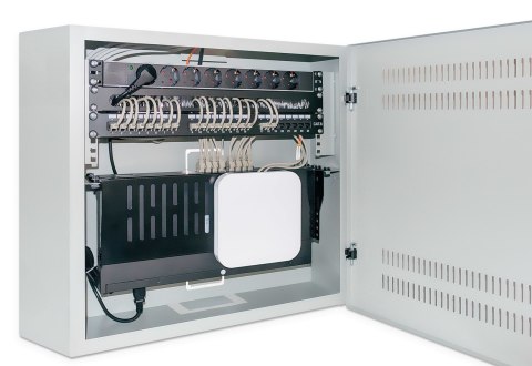 Niskoprofilowa szafa wisząca 4U + 2U Rack 19, szara Niskoprofilowa szafa wisząca 4U + 2U Rack 19, szara