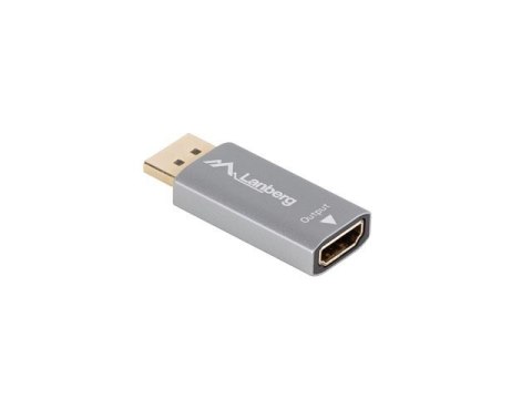 ADAPTER DISPLAYPORT(M)->HDMI(F) 8K SREBRNY LANBERG ADAPTER DISPLAYPORT(M)->HDMI(F) 8K SREBRNY LANBERG