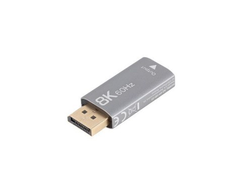 ADAPTER DISPLAYPORT(M)->HDMI(F) 8K SREBRNY LANBERG ADAPTER DISPLAYPORT(M)->HDMI(F) 8K SREBRNY LANBERG