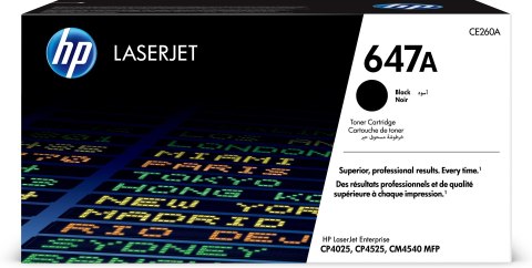 HP 647A oryginalny wkład z czarnym tonerem LaserJet HP 647A oryginalny wkład z czarnym tonerem LaserJet