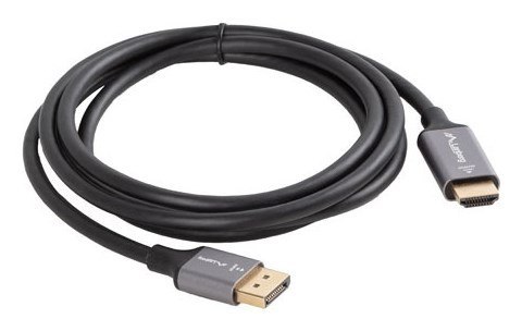 KABEL DISPLAYPORT(M) ->HDMI(M) 1.8M 4K CZARNO-SREBRNY LANBERG KABEL DISPLAYPORT(M) ->HDMI(M) 1.8M 4K CZARNO-SREBRNY LANBERG