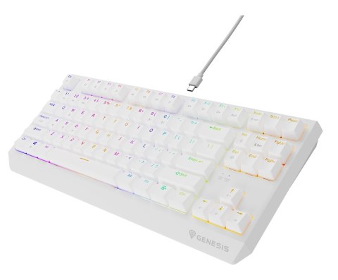 KLAWIATURA DLA GRACZY GENESIS THOR 230 TKL US RGB MECHANICZNA OUTEMU RED BIAŁA HOT SWAP
