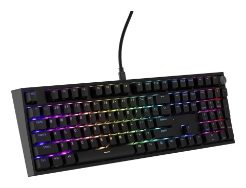 KLAWIATURA DLA GRACZY GENESIS THOR 404 US PODŚWIETLENIE RGB MECHANICZNA CZARNA GATERON YELLOW PRO