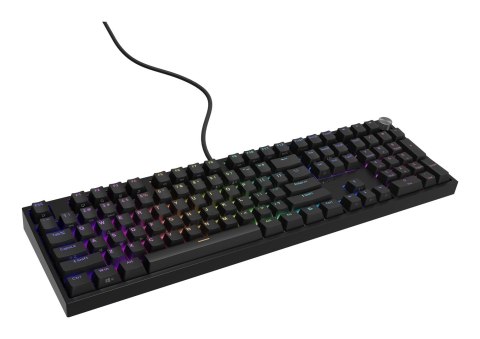 KLAWIATURA DLA GRACZY GENESIS THOR 404 US PODŚWIETLENIE RGB MECHANICZNA CZARNA OUTEMU PEACH SILENT