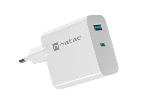 NATEC ŁADOWARKA RIBERA GAN 1X USB-A + 1X USB-C 45W BIAŁA NATEC ŁADOWARKA RIBERA GAN 1X USB-A + 1X USB-C 45W BIAŁA