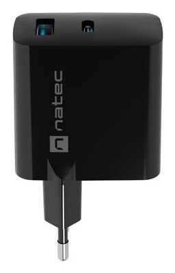 NATEC ŁADOWARKA RIBERA GAN 1x USB-A + 1x USB-C 45W CZARNA NATEC ŁADOWARKA RIBERA GAN 1x USB-A + 1x USB-C 45W CZARNA