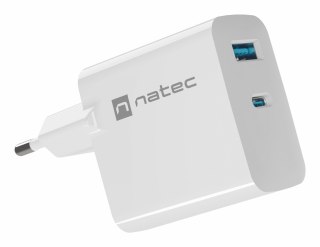 NATEC ŁADOWARKA RIBERA GAN 1x USB-A + 1x USB-C 65W BIAŁA