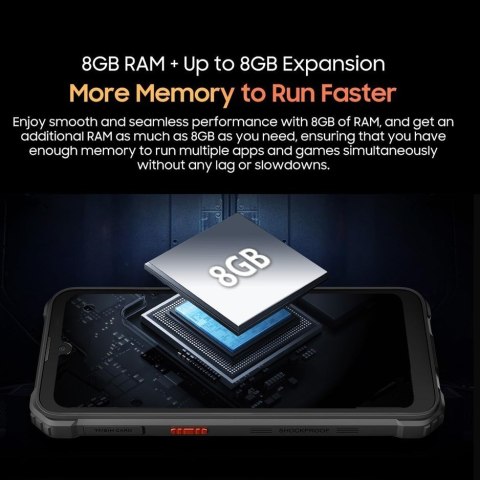 Telefon komórkowy Blackview BV5300 PLUS NFC 8/128GB Black