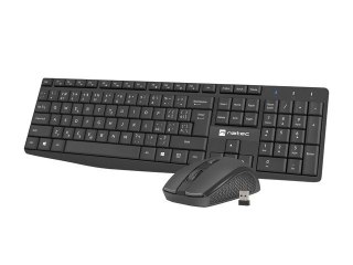 ZESTAW 2W1 NATEC SQUID CZARNY KLAWIATURA+MYSZ CZ/SK BEZPRZEWODOWA OPTYCZNA