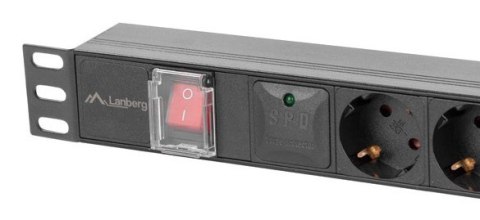 LISTWA ZASILAJĄCA RACK PDU 19" LANBERG 1U 10A 6X SCHUKO 2M CZARNA C14 LISTWA ZASILAJĄCA RACK PDU 19" LANBERG 1U 10A 6X SCHUKO 2M CZARNA C14