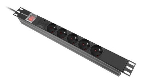 LISTWA ZASILAJĄCA RACK PDU 19" LANBERG 1U 16A 5X 230V PL 2M CZARNA C14 LISTWA ZASILAJĄCA RACK PDU 19" LANBERG 1U 16A 5X 230V PL 2M CZARNA C14