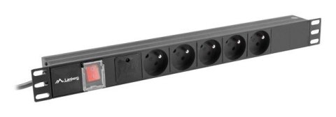 LISTWA ZASILAJĄCA RACK PDU 19" LANBERG 1U 16A 5X 230V PL 2M CZARNA C14 LISTWA ZASILAJĄCA RACK PDU 19" LANBERG 1U 16A 5X 230V PL 2M CZARNA C14