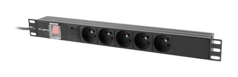 LISTWA ZASILAJĄCA RACK PDU 19" LANBERG 1U 16A 5X 230V PL 2M CZARNA C14 LISTWA ZASILAJĄCA RACK PDU 19" LANBERG 1U 16A 5X 230V PL 2M CZARNA C14