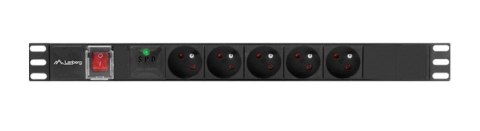 LISTWA ZASILAJĄCA RACK PDU 19" LANBERG 1U 16A 5X 230V PL 2M CZARNA C14 LISTWA ZASILAJĄCA RACK PDU 19" LANBERG 1U 16A 5X 230V PL 2M CZARNA C14