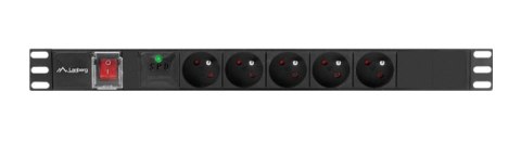LISTWA ZASILAJĄCA RACK PDU 19" LANBERG 1U 16A 5X 230V PL 2M CZARNA LISTWA ZASILAJĄCA RACK PDU 19" LANBERG 1U 16A 5X 230V PL 2M CZARNA