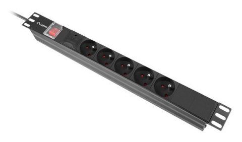 LISTWA ZASILAJĄCA RACK PDU 19" LANBERG 1U 16A 5X 230V PL 2M CZARNA LISTWA ZASILAJĄCA RACK PDU 19" LANBERG 1U 16A 5X 230V PL 2M CZARNA