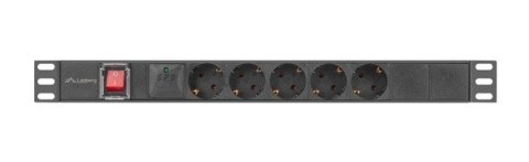 LISTWA ZASILAJĄCA RACK PDU 19" LANBERG 1U 16A 5X 230V SCHUKO 2M CZARNA LISTWA ZASILAJĄCA RACK PDU 19" LANBERG 1U 16A 5X 230V SCHUKO 2M CZARNA