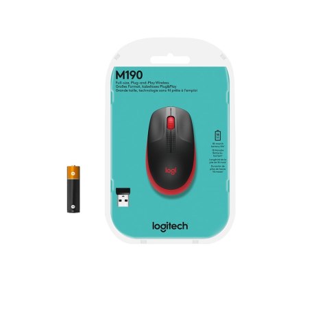 Logitech M190 myszka RF Wireless Optyczny 1000 DPI Oburęczny
