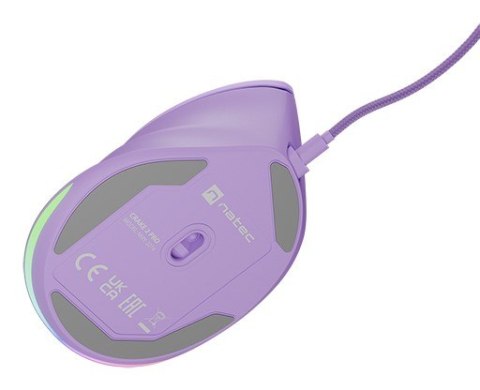 MYSZ WERTYKALNA NATEC CRAKE 2 PRO 12800DPI PURE LAVENDER PROGRAMOWALNA OPTYCZNA MYSZ WERTYKALNA NATEC CRAKE 2 PRO 12800DPI PURE LAVENDER PROGRAMOWALNA OPTYCZNA