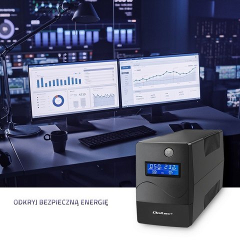 Qoltec 53977 Zasilacz awaryjny UPS | Monolith | 450VA | 240W | LCD | USB | RJ45 Qoltec 53977 Zasilacz awaryjny UPS | Monolith | 450VA | 240W | LCD | USB | RJ45