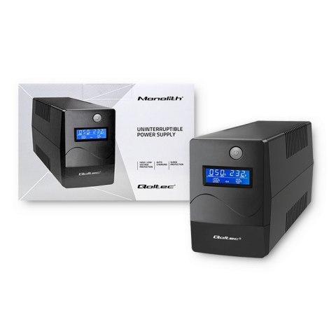 Qoltec 53977 Zasilacz awaryjny UPS | Monolith | 450VA | 240W | LCD | USB | RJ45 Qoltec 53977 Zasilacz awaryjny UPS | Monolith | 450VA | 240W | LCD | USB | RJ45