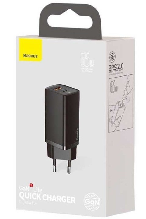 Baseus CCGAN2L-B01 ładowarka do urządzeń przenośnych Uniwersalne Czarny Prąd przemienny Szybkie ładowanie Wewnętrzna Baseus CCGAN2L-B01 ładowarka do urządzeń przenośnych Uniwersalne Czarny Prąd przemienny Szybkie ładowanie Wewnętrzna